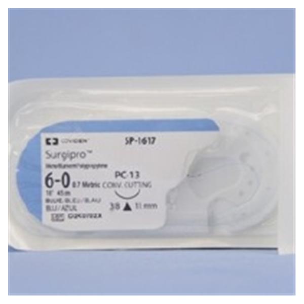 Medtronic MITG-Covidien Suture 6-0 Polypropylene Pc-13 Surgipro Blue 18" Monofilament 36/Ca - SP1617