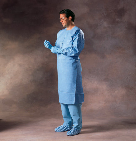 O&M Halyard - Protective Procedure Gown Large Blue NonSterile Not Rated Disposable - 69455