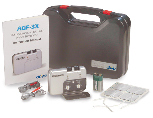 Drive Medical Deluxe Dual Channel TENS, Horizontal Design