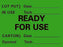 Timemed - Pre-Printed Label Advisory Label Green Ready For Use, Lot Put In Use - Date, Tech, Carton Opened -Date, Tech Black Quality Control Label 1-1/2 X 2 Inch - ACA-3