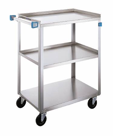 Lakeside Manufacturing Utility Cart Stainless Steel 16.25 X 27.5 X 32.125 Inch 3 Shelves Silver - 311