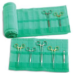Cardinal Devon Tip Protector 10 Pouches with Loops, Pouch Size 4 X 5 cm, Regular Reticucel Foam, Overall Dimensions 27 X 41 cm, Green, Disposable - 31140828