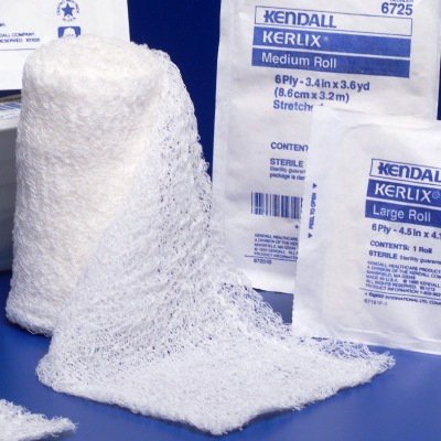 Cardinal Kerlix Fluff Bandage Roll Gauze 6-Ply 3-4/10 Inch X 3-6/10 Yard Roll Shape NonSterile - 6735