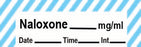 Precision Dynamics TimeMed Pre-Printed Label Timemed Anesthesia Label Naloxone Blue / White 1-1/2 X 1/2 Inch - ANS-14
