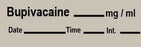 Precision Dynamics TimeMed Pre-Printed Label Timemed Anesthesia Label Bupivacaine Gray 1-1/2 X 1/2 Inch - AN-42