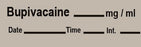 Timemed - Drug Label Anesthesia Label Tape Bupivacaine_mg/mL Date_Time_Int_ Gray 1/2 X 1-1/2 Inch - AN-42