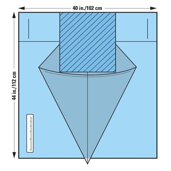 O & M Halyard Drape Underbuttocks Surgical Non-Fenestrated 40X44" Sterile 30/Ca - 89414