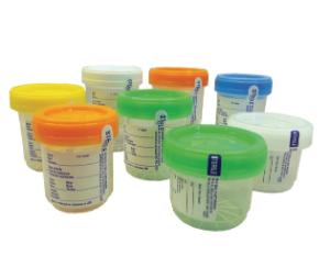 Specimen Containers with Dual Click