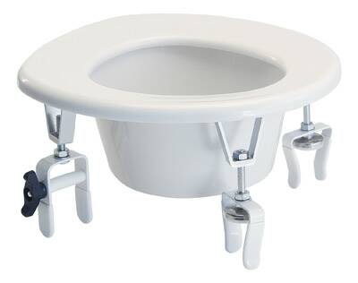Graham-Field Versa Raised Toilet Seat 3-3/4 to 5-3/4 Inch Height White 300 lbs. Weight Capacity - 6490A