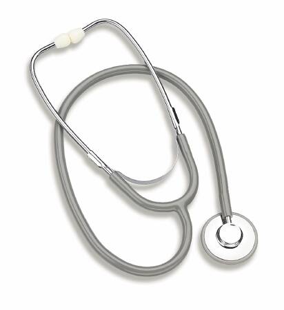 Mabis Healthcare Caliber Classic Stethoscope Gray 1-Tube 31 Inch Tube Double Sided Chestpiece - 10-434-032