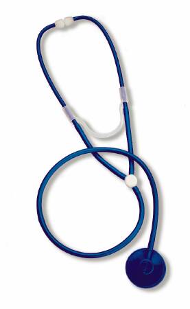 Mabis Healthcare Dispos-A-Scope Disposable Stethoscope Blue 1-Tube 30 Inch Tube Single Head Chestpiece - 10-448-010