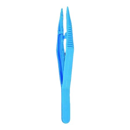 Medical Action Industries - Dressing Forceps 5 Inch Length Floor Grade Plastic Sterile NonLocking Thumb Handle Straight Serrated Tip - 56236