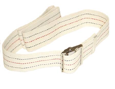 Maddak Gait Belt 54 Inch Red, White, Blue Stripe Cotton - 704021054