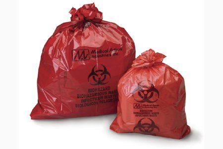 Medegen Medical Products - Biohazard Waste Bag 44 gal. Red Bag Polyethylene 38 X 45 Inch - 169