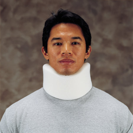 Deroyal Cervical Collar  Deluxe Contoured / Medium Density Adult One Size Fits Most One-Piece 3 Inch Height 22 Inch Length - 1022-00