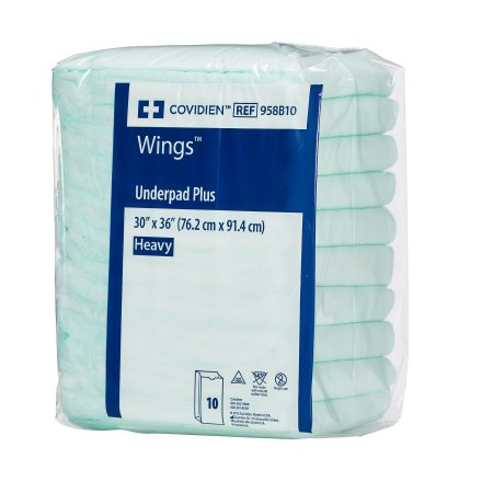 Cardinal Wings Underpad 30 X 36 Inch Disposable Fluff / Polymer Heavy Absorbency - 958B10