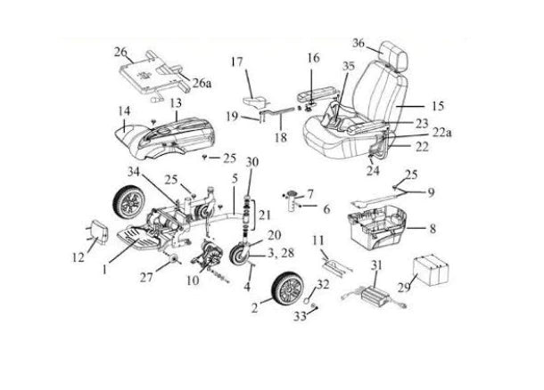 Drive Medical - Wheelchair Caster For Wheelchair - TITAN-03