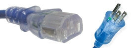 Nurse Assist Power Cord 125Vac 13 Amps Blue Hospital Grade 15 Foot - QHP-13-C13ST-15