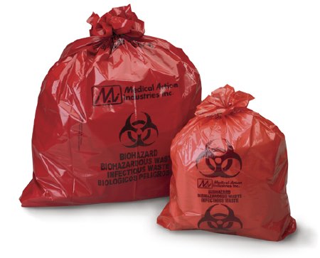 Medegen Medical Products - Biohazard Waste Bag 44 gal. Red Bag Polyethylene 38 X 45 Inch - 109