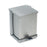 Detecto Scales Co Can Trash Ss 25Gal Step-On Pedal Full-Width Hinge Lid Silver Square Each - C-100