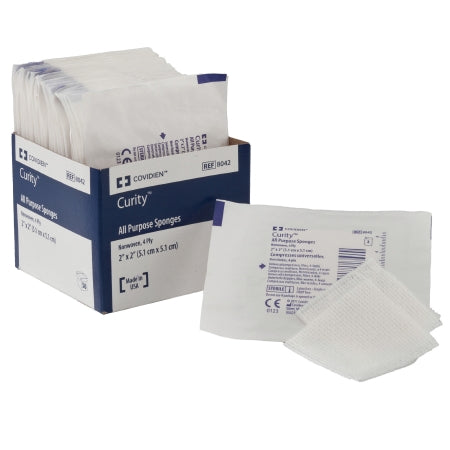Curity - Nonwoven Sponge Polyester / Rayon 4-Ply 3 X 3 Inch Square Sterile - 8043