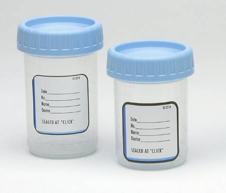 Medegen Medical Products LLC ClikSeal Specimen Container for Pneumatic Tube Systems Polypropylene Screw Cap 90 mL (3 oz.) NonSterile - 2057