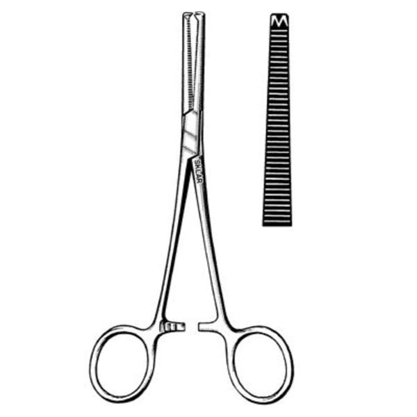 Sklar Instruments Forcep Hemostatic Rochester-Ochsner 6-1/4" Straight 1X2 Teeth Stainless Steel Ea - 17-2862