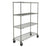Metro Crash Super Erecta 4-Shelf Industrial Wire Shelving Stem Caster Cart - Chrome - Silver