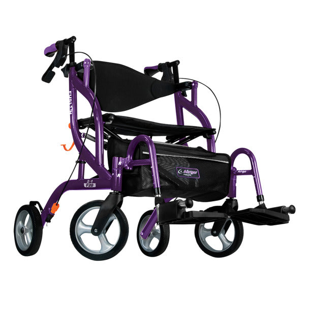 Drive Medical Airgo Fusion F20 Side-Folding Rollator & Transport Chair