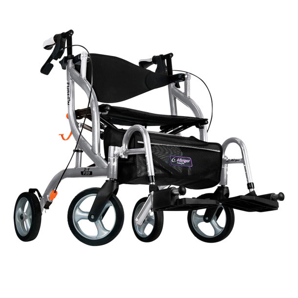 Drive Medical Airgo Fusion F20 Side-Folding Rollator & Transport Chair