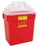 Becton Dickinson Sharps Container 1-Piece 17-1/2 H X 12-1/2 W X 8-1/2 D Inch 6 Gallon Red Funnel Lid - 305465