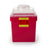 BD - Sharps Container 17-1/2 H X 12-4/5 W X 8-4/5 D Inch 6 Gallon Red Base / Clear Lid Vertical Entry Hinged Snap On Lid - 305465