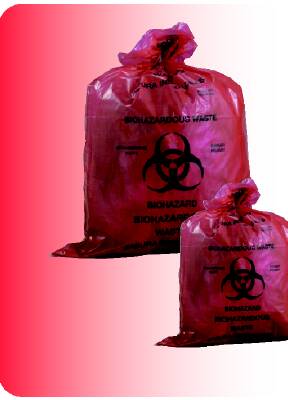 Medegen Medical Products LLC Medegen Medical Products Biohazard Waste Bag 1 - 3 gal. Red Polyethylene 11 X 14 Inch - 2214