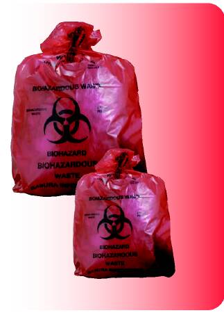 Medegen Medical Products LLC Medegen Medical Products Biohazard Waste Bag 1 - 3 gal. Red Polyethylene 11 X 14 Inch - 2214