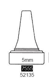 Ortec - Ear Speculum Tip Round Tip Plastic 5 mm Disposable - 7555