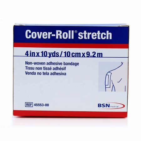 Cover-Roll Stretch - Dressing Retention Tape with Liner Nonwoven Polyester 4 Inch X 10 Yard White NonSterile - 45553