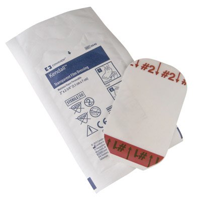 Kendall - Transparent Film Dressing Rectangle 4 X 4-3/4 Inch 2 Tab Delivery Without Label Sterile - 6641