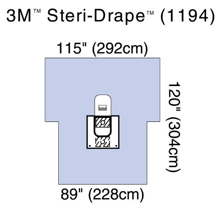 3M Steri-Drape - Orthopedic Drape Arthroscopy Drape with Pouch 89 W X 125 L Inch Sterile - 1194