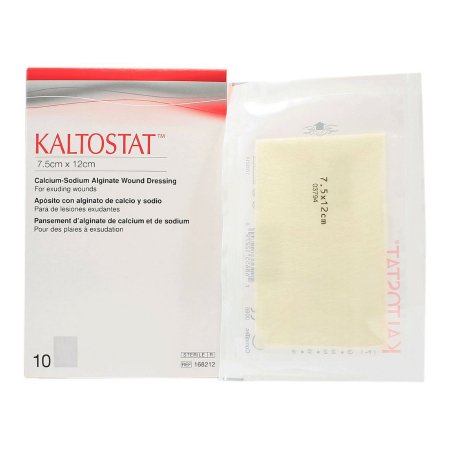 Kaltostat - Calcium Alginate Dressing 3 X 4-3/4 Inch Rectangle Calcium Sodium Alginate Sterile - 168212