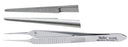 Miltex - Suture Forceps McPherson 3-1/2 Inch Length OR Grade German Stainless Steel NonSterile NonLocking Thumb Handle Straight Smooth Tip - 18-948