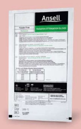 Ansell Encore Radiation Reducing Glove Size 9 Sterile Pair Latex Extended Cuff Length Fully Textured Light Brown Not Chemo Approved - 20873090