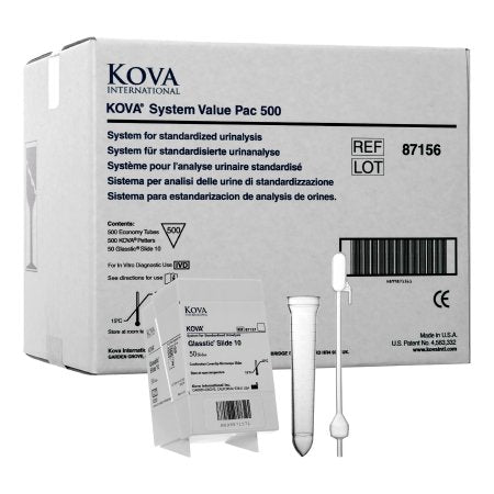 KOVA System Pac 500 - Urinalysis Consumables Kit Urinalysis Urinalysis System Urine Sample 500 Tests - Alltrista Plastics - 87156