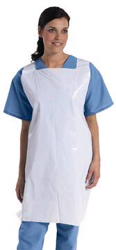 Medline - General Purpose Apron Pullover Style White Disposable - NON24272
