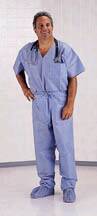 Medline - Scrub Shirt X-Large Blue 1 Pocket Short Sleeve Unisex - NON27212XL