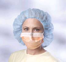 Medline - Surgical Mask Anti-fog Foam Pleated Tie Closure One Size Fits Most Purple NonSterile ASTM Level 2 Adult - NON27412