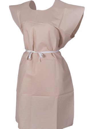 McKesson McKesson Patient Exam Gown One Size Fits Most Adult NonSterile Peach - 18-976