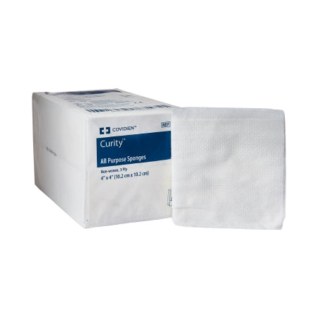 Curity - Nonwoven Sponge Polyester / Rayon 3-Ply 4 X 4 Inch Square NonSterile - 9134