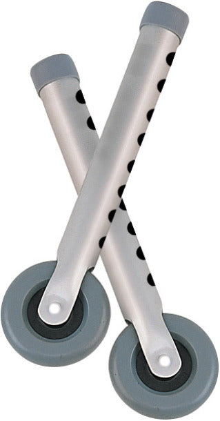 Drive Medical 3" Universal Walker Wheels with Two Sets of Rear Glides