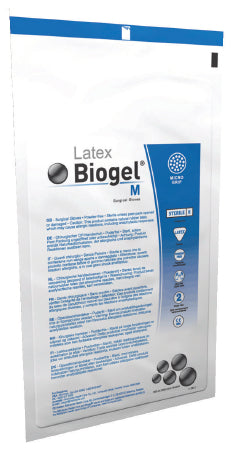 Biogel M - Surgical Glove Size 7.5 Sterile Pair Latex Extended Cuff Length Micro-Textured Straw Not Chemo Approved - 30575