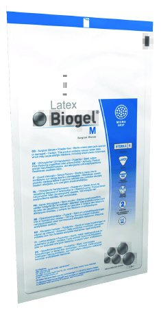 Biogel M - Surgical Glove Size 8 Sterile Pair Latex Extended Cuff Length Micro-Textured Straw Not Chemo Approved - 30580